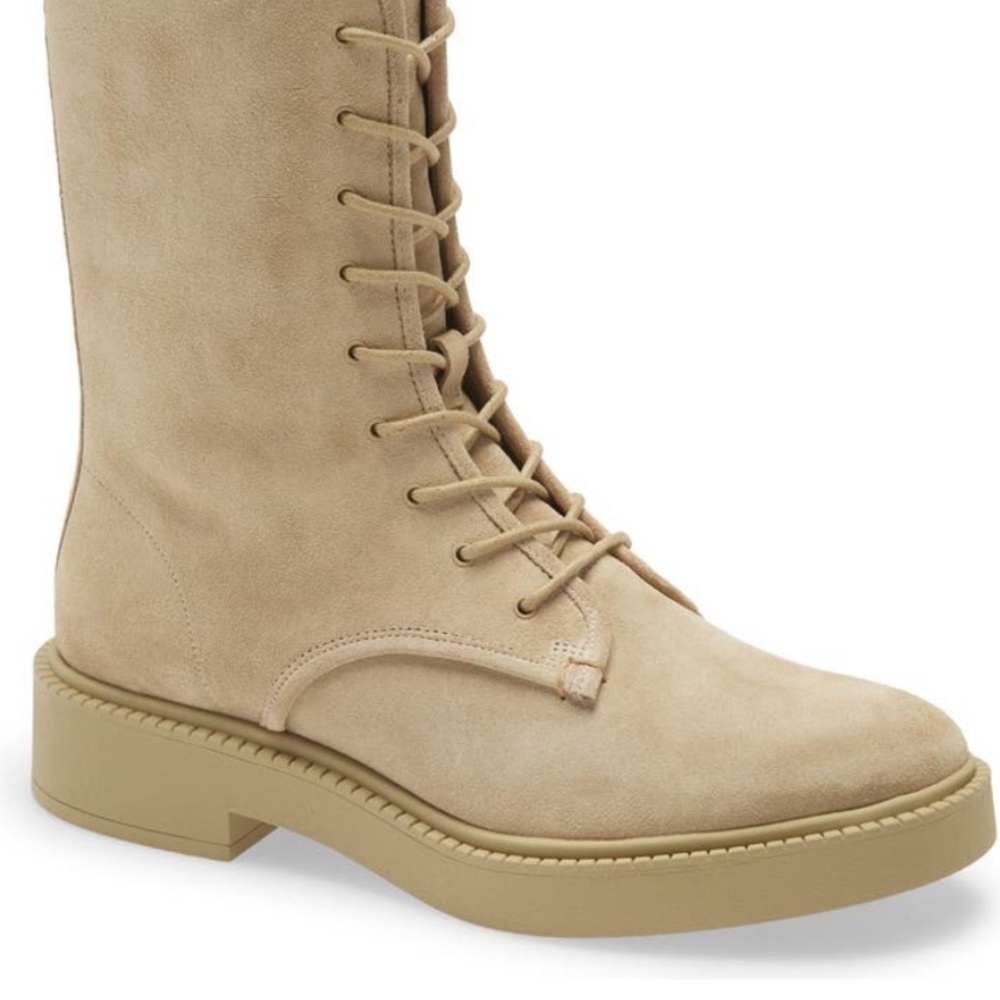 Vince Kady Lace-Up Leather Bootie Women Size 7.5